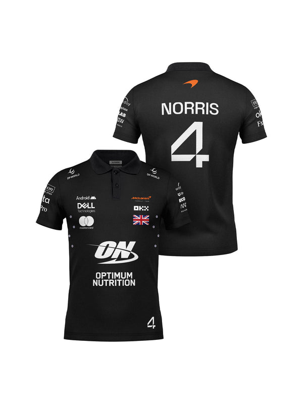 McLaren Lando Norris Black Polo Shirt 2025