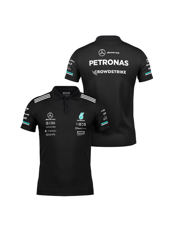 Mercedes Team Black Polo Shirt 2025