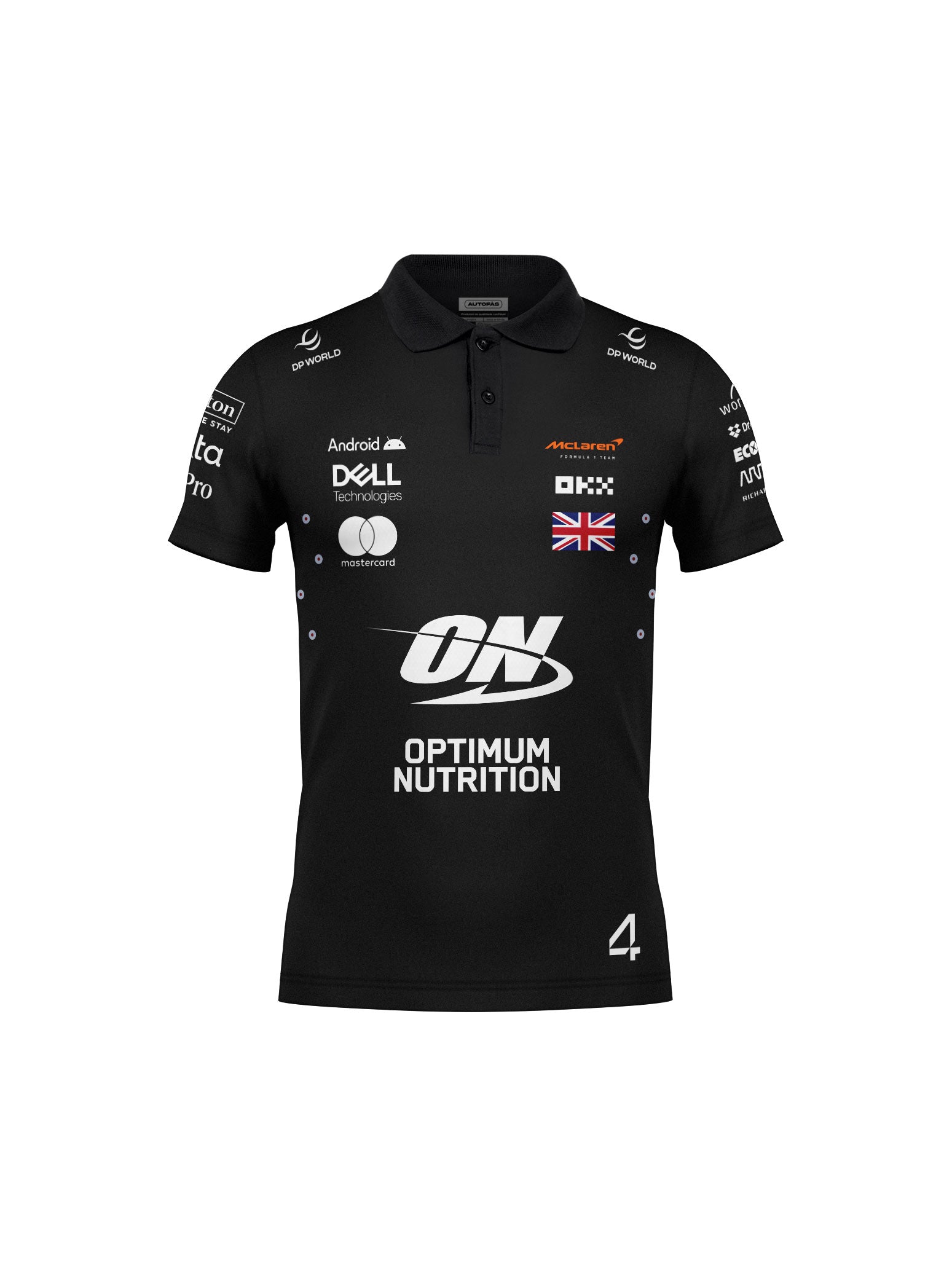 McLaren Lando Norris Black Polo Shirt 2025