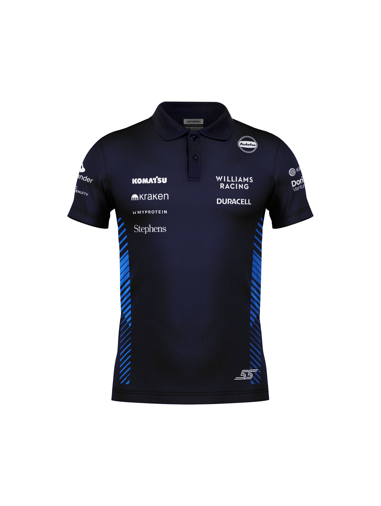 Williams Carlos Sainz Navy Blue Polo Shirt 2025