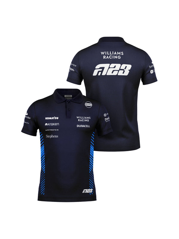 Williams Alex Albon Navy Blue Polo Shirt 2025