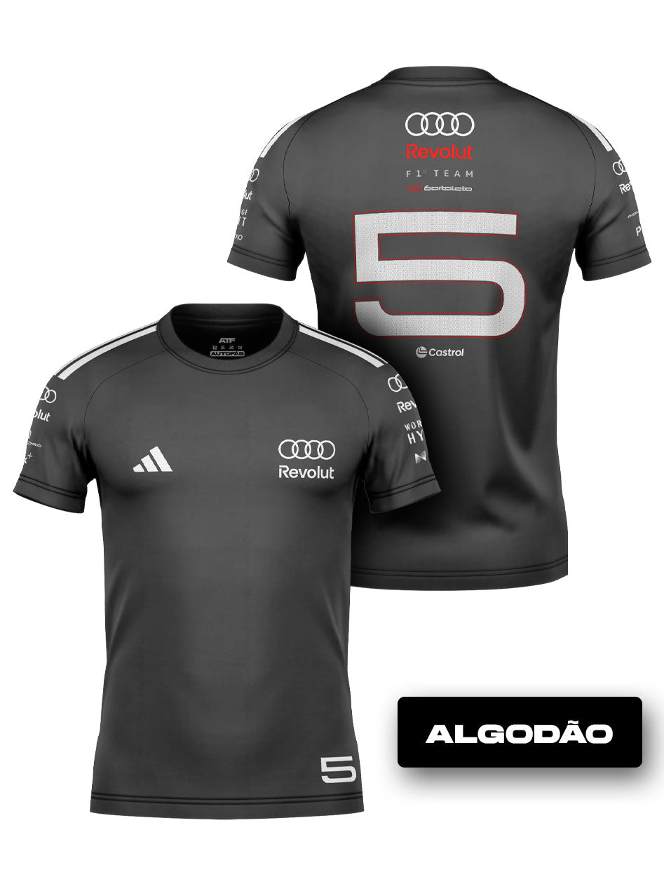 Audi Bortoleto 2026 Gray Cotton Raglan T-Shirt