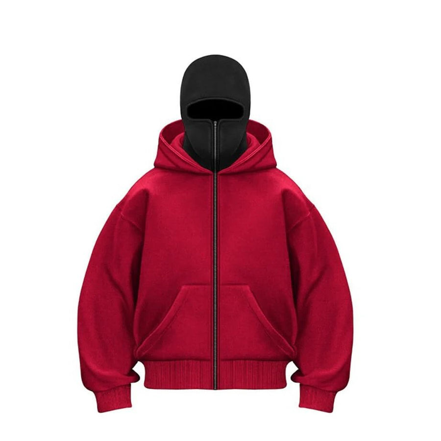 Balaclava Hoodie in red
