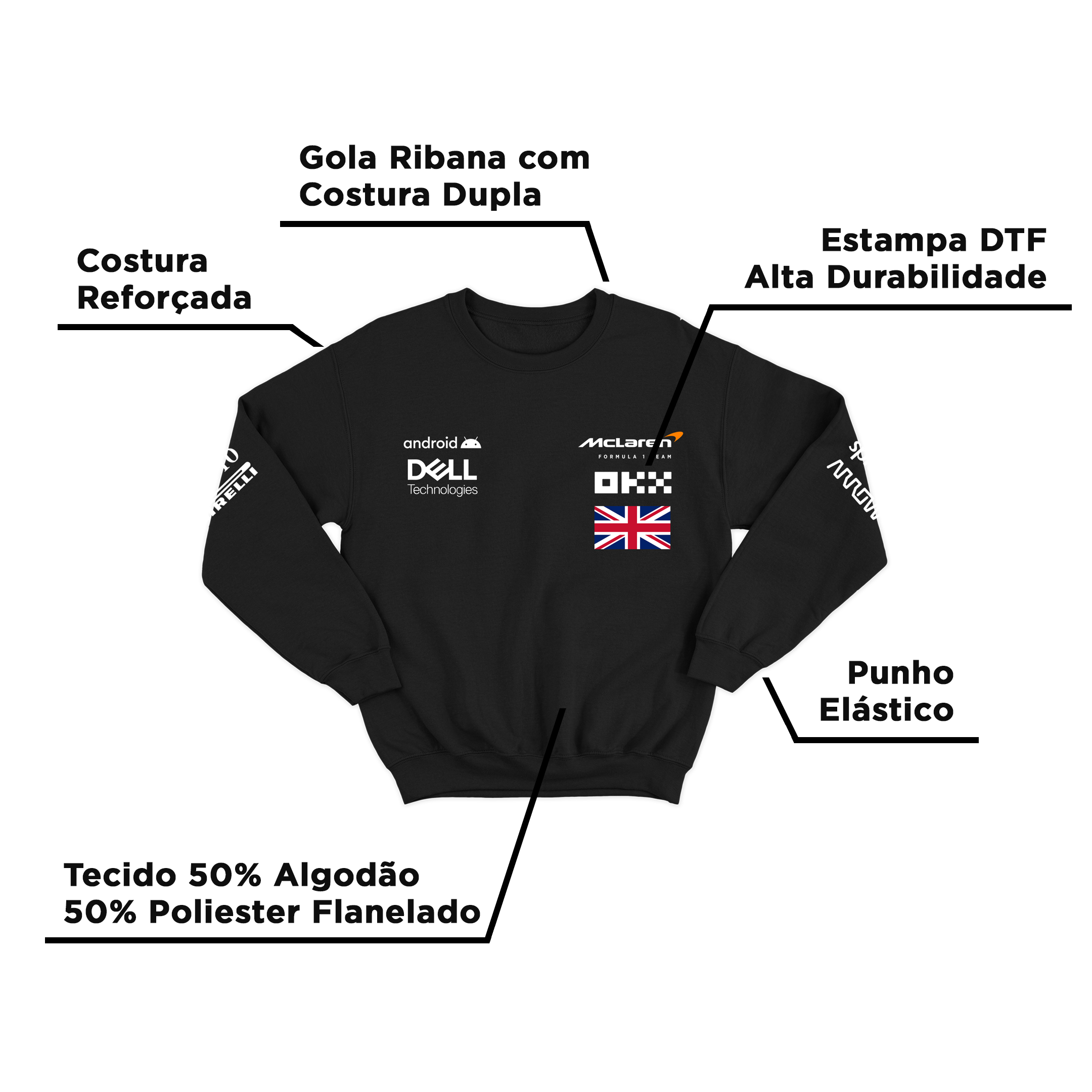 McLaren Black Hoodie 2024 Lando Norris