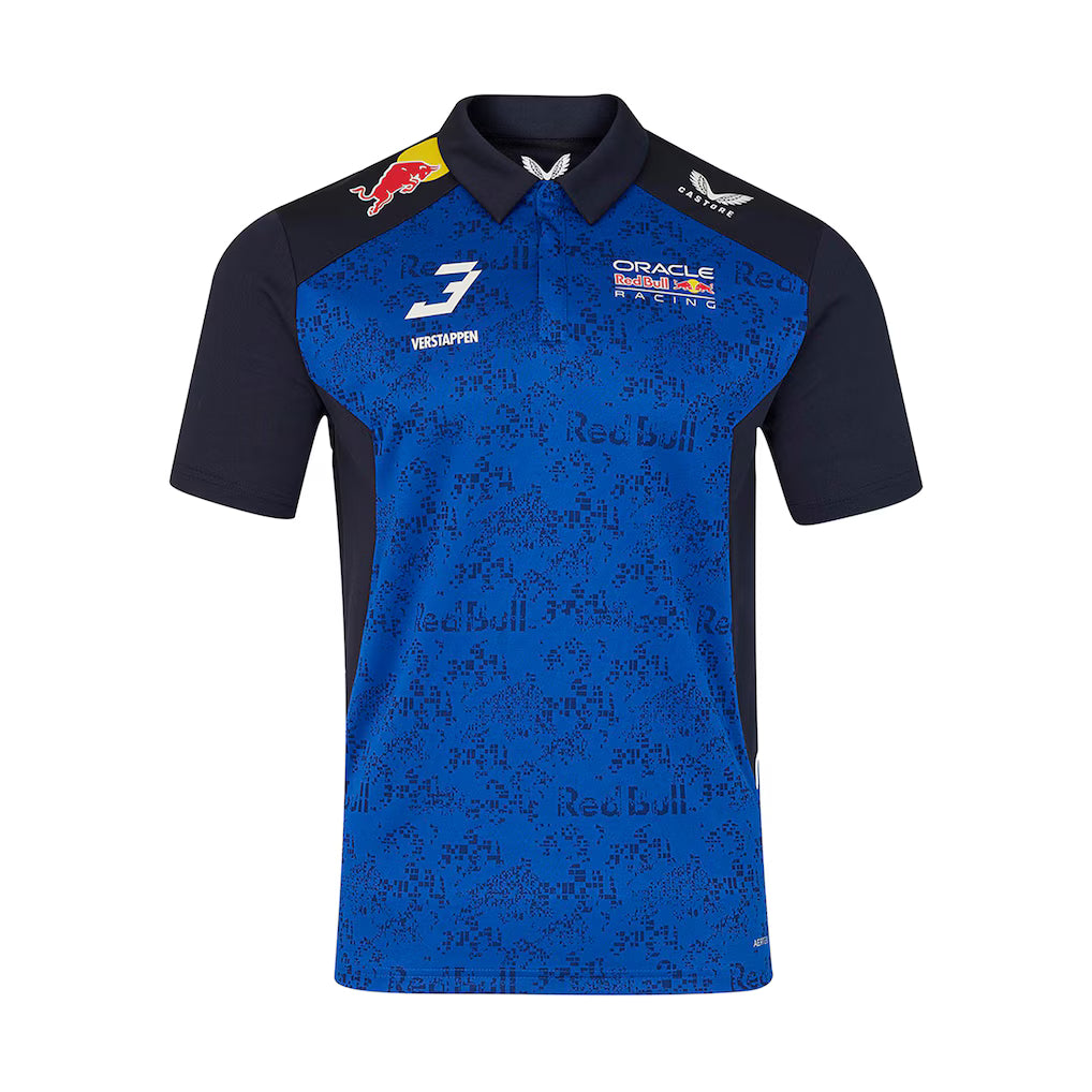 Max Verstappen Red Bull Racing 2026 Replica Polo Shirt - Black/Blue