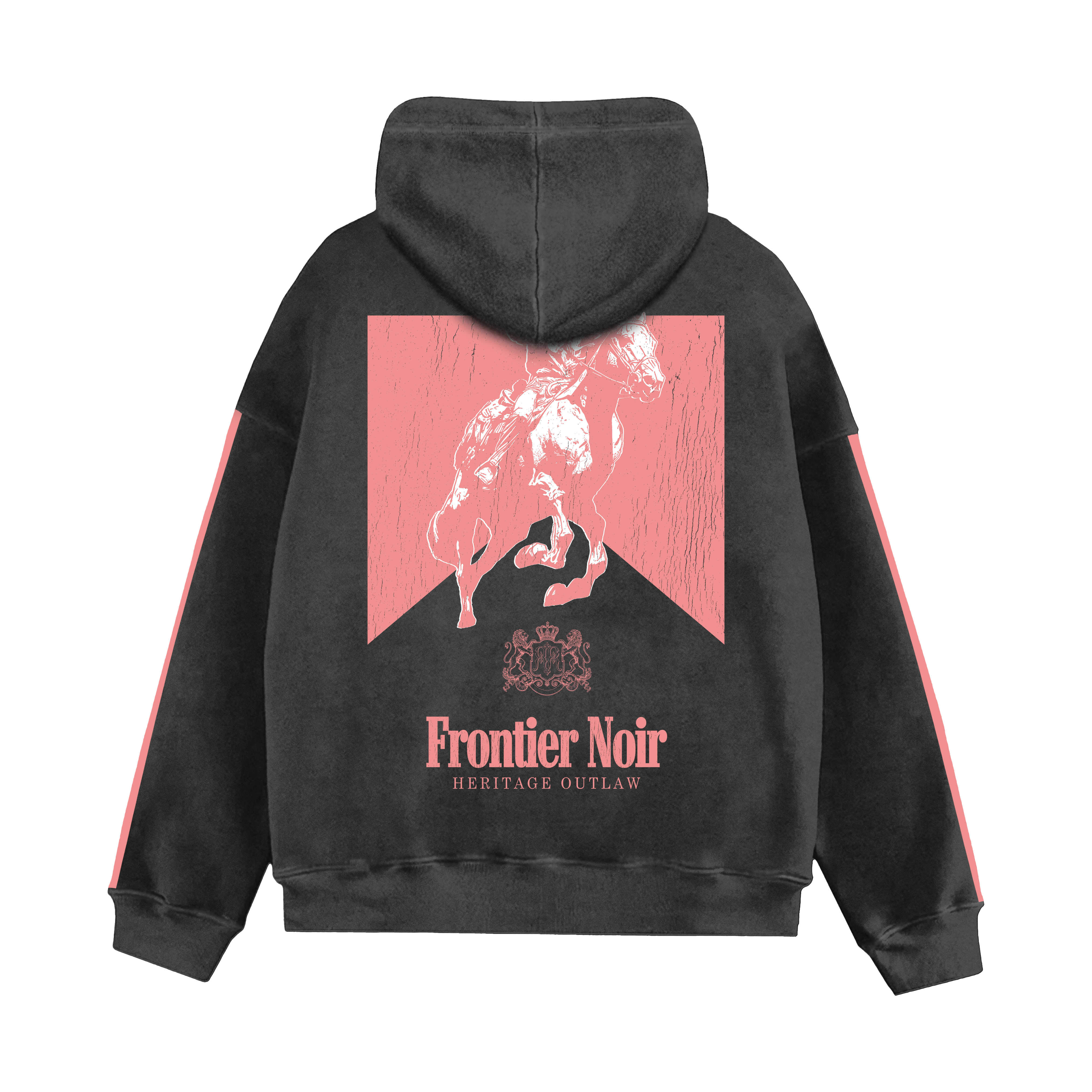 Pink Frontier Noir Hoodie