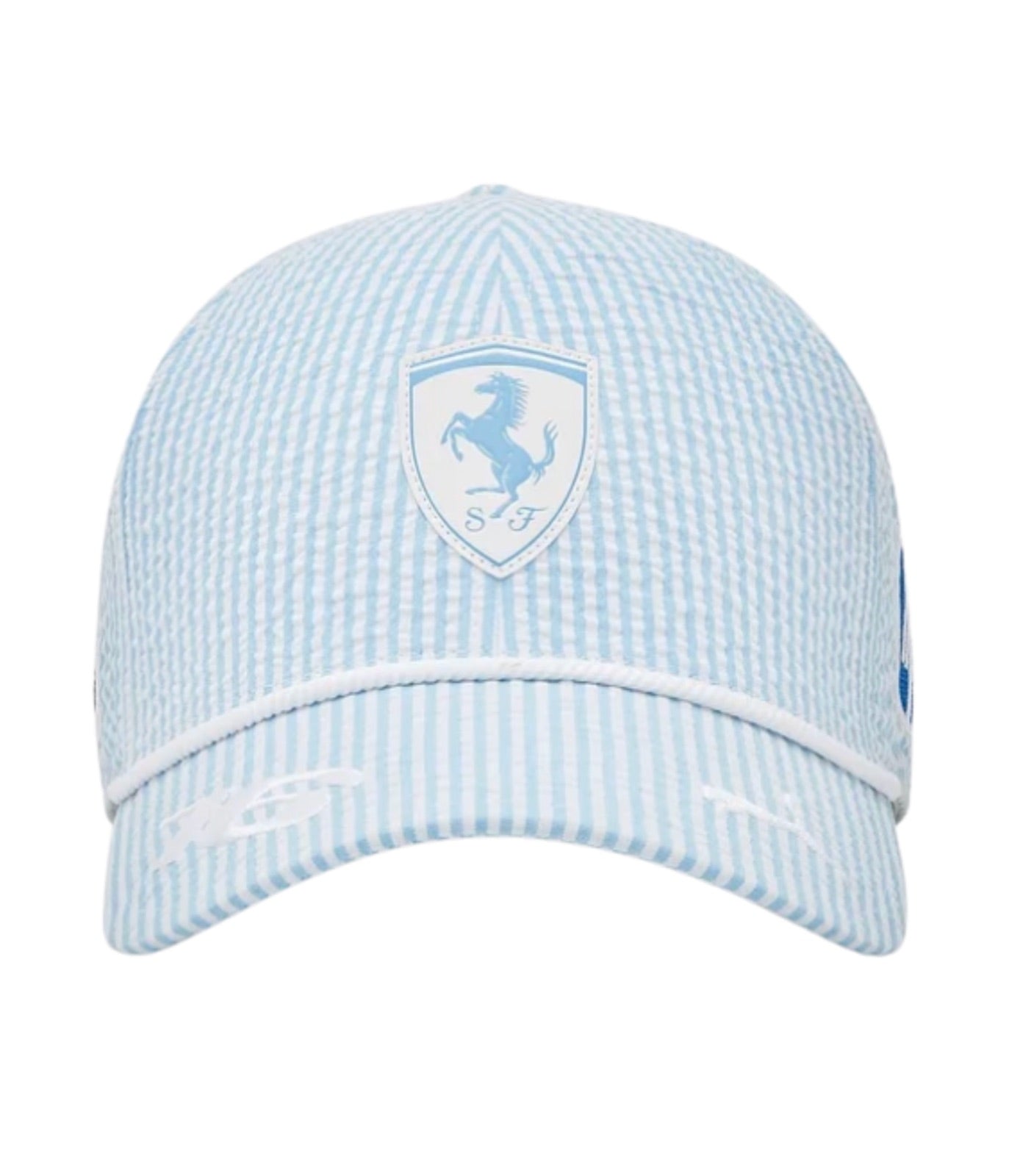 Ferrari F1 2025 Light Blue Seersucker Cap