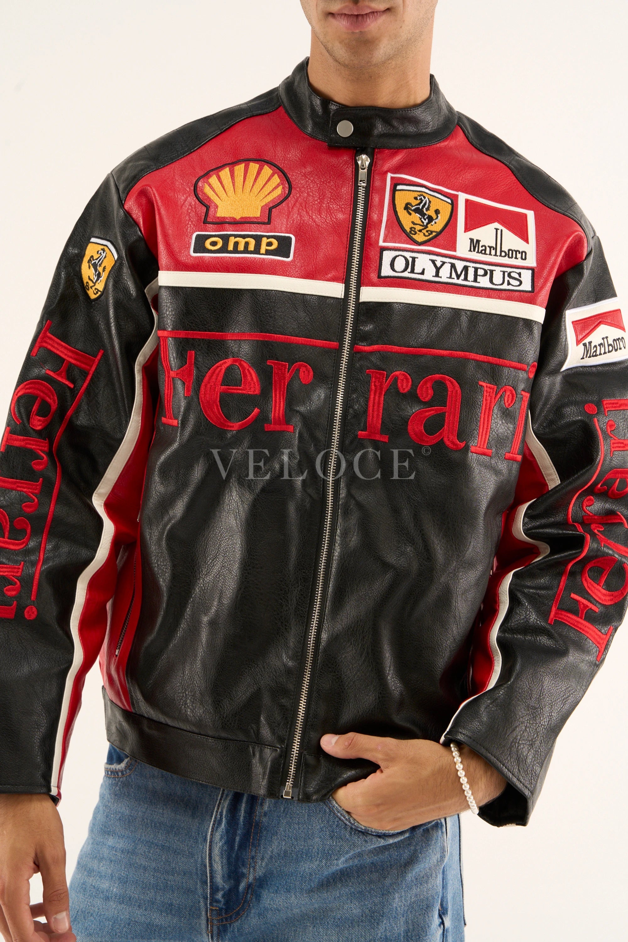Ferrari F1 Olympus Leather Jacket - Red Edition