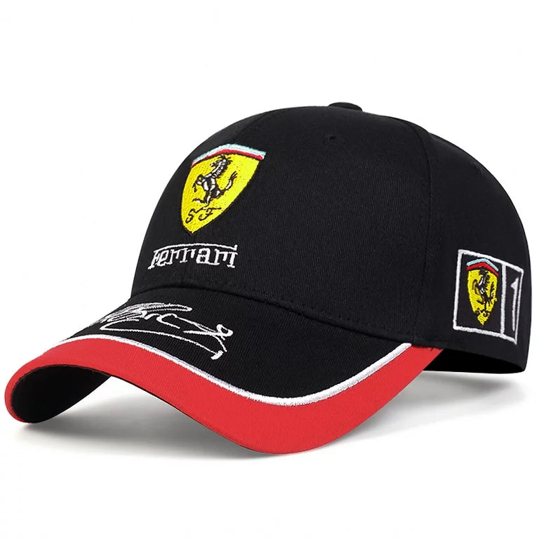 Ferrari F1 Black Embroidered Cap