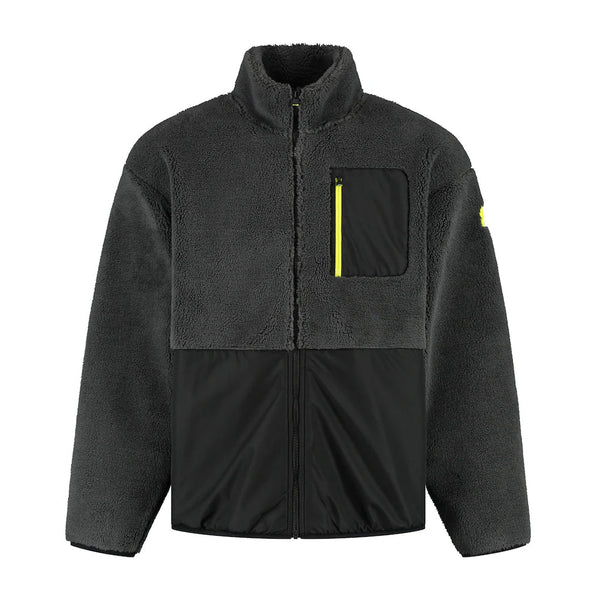 Aston Martin Fanwear Tech Sherpa Full Zip Jacket - Black
