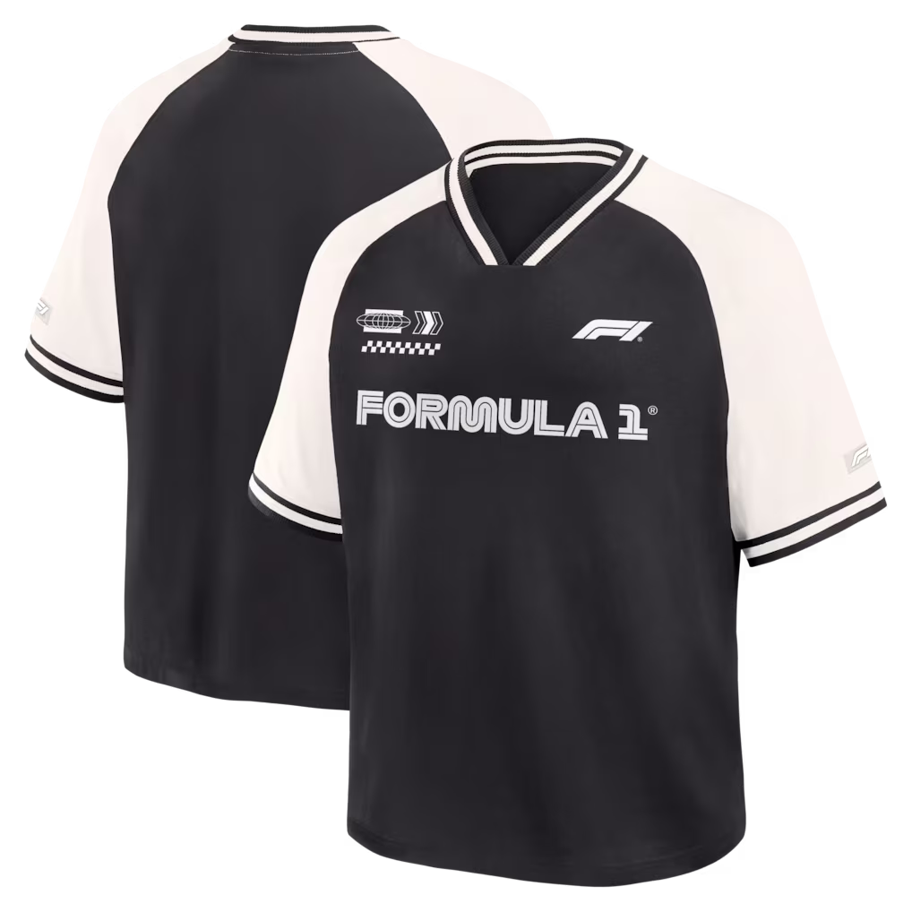 Formula 1 Fanatics Oversized Elements Raglan Boxy V-Neck Shirt - Phantom