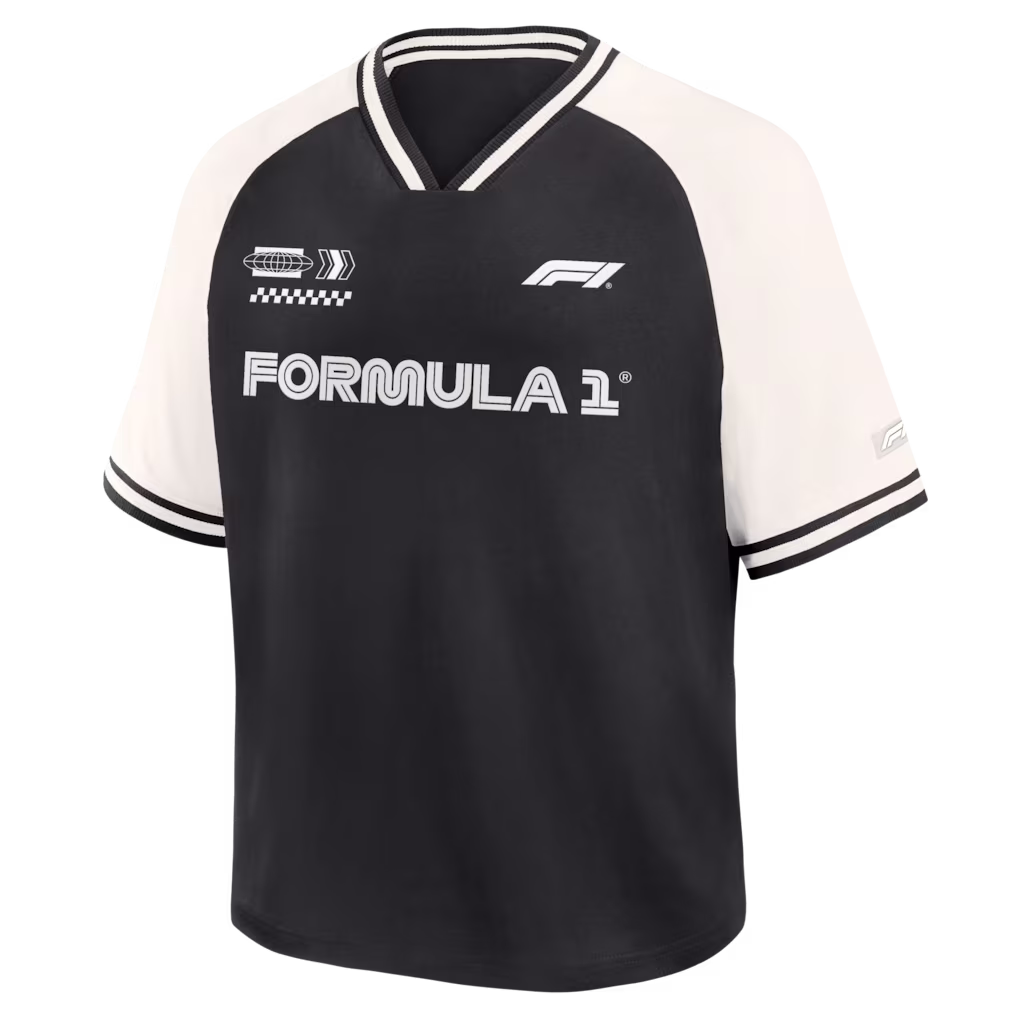Formula 1 Fanatics Oversized Elements Raglan Boxy V-Neck Shirt - Phantom