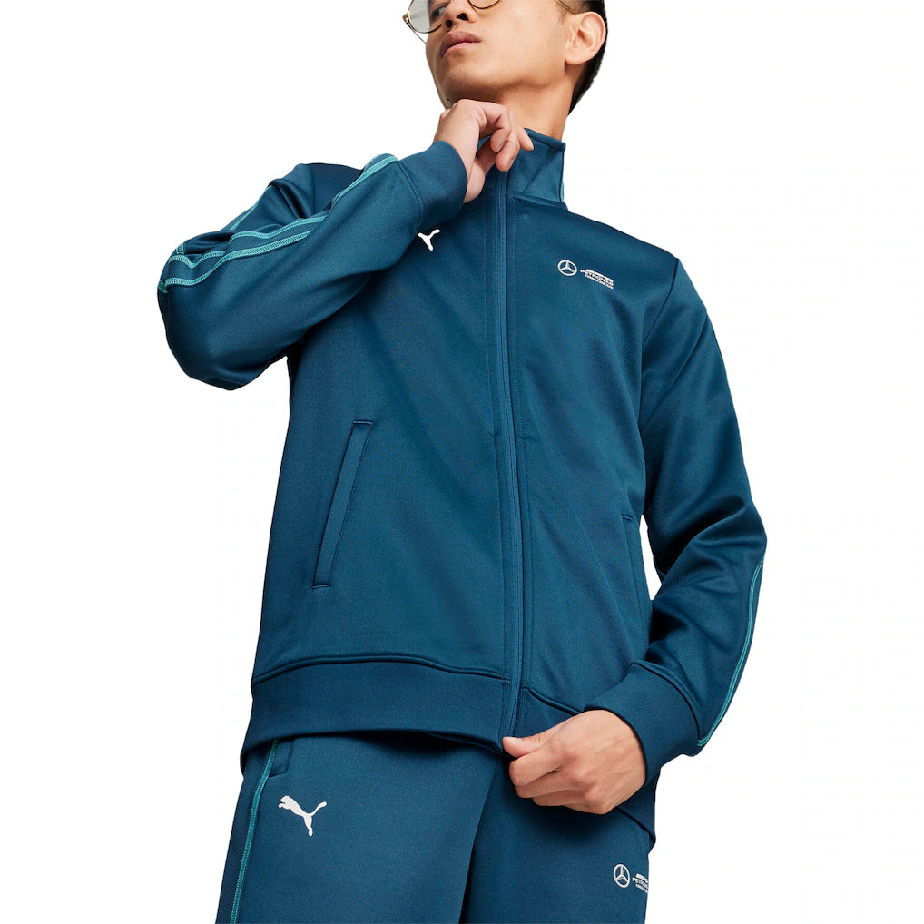 Mercedes-AMG Petronas F1 Team Puma 2024 MT7 Track Full-Zip Jacket - Teal