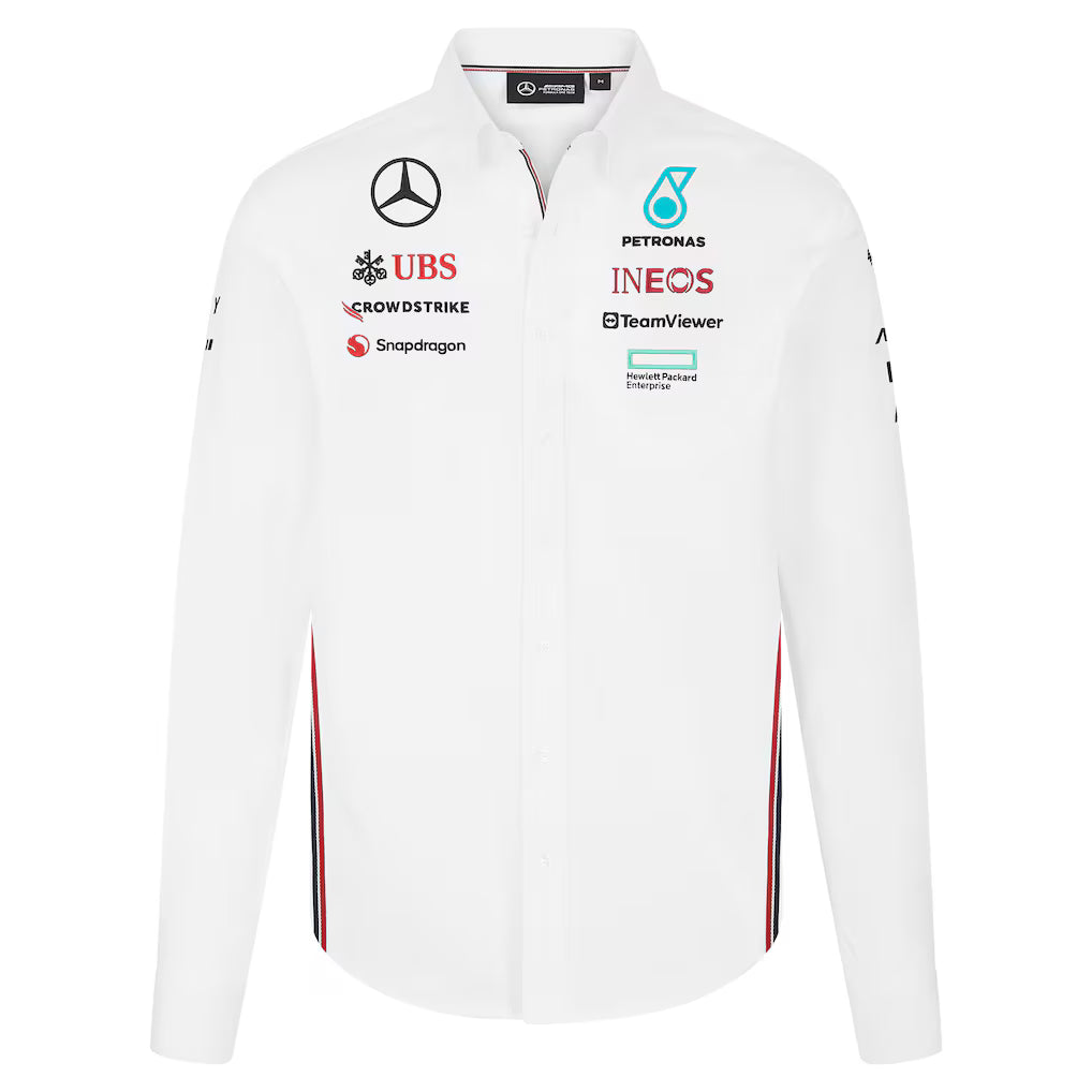Mercedes-AMG Petronas F1 Team 2024 Team Replica Button-Down Shirt - White