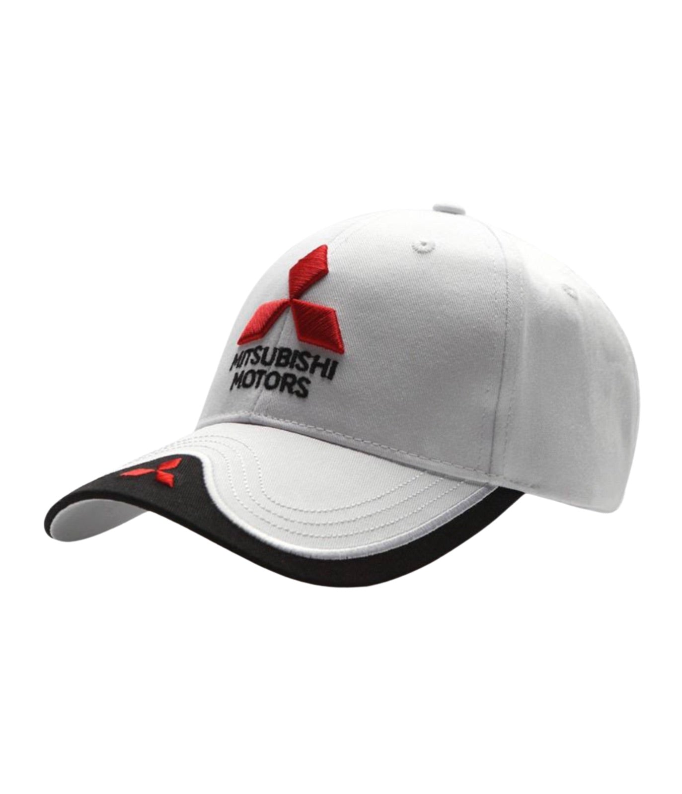 Mitsubishi Motors White Embroidered Cap