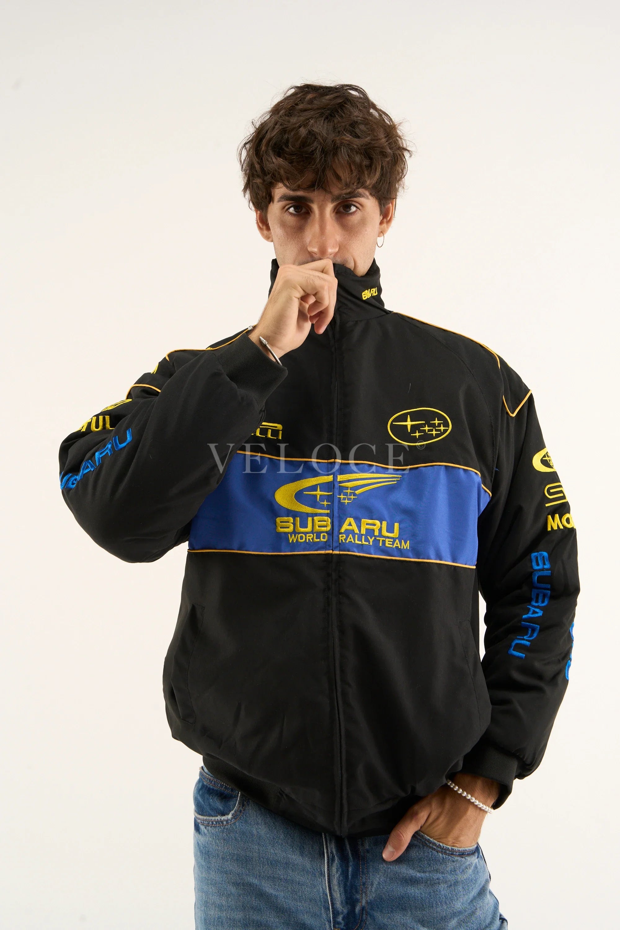 Subaru Rally Vintage Racing Jacket - Black Edition
